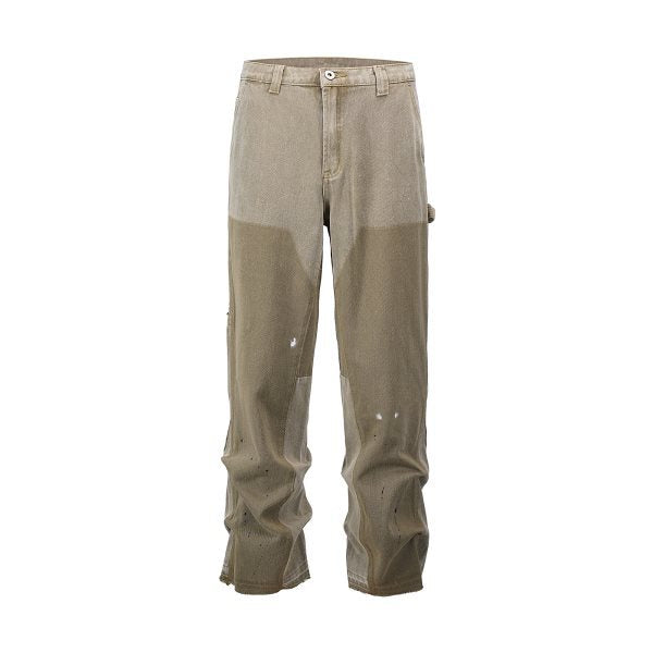 Washed Straight Jeans