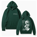 Shadow Print Hoodie Green